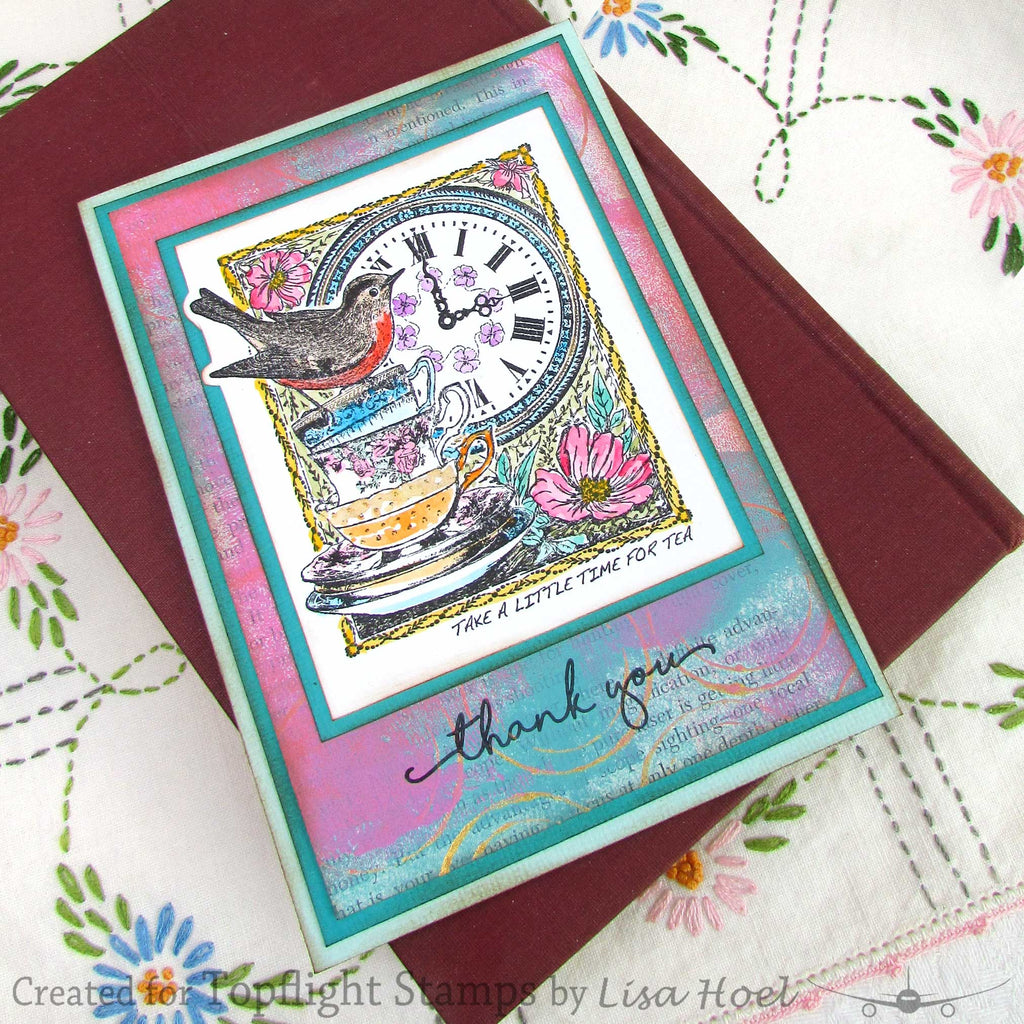 Crafty Individuals - Unmounted Rubber Stamp - 389 - Tea at Three