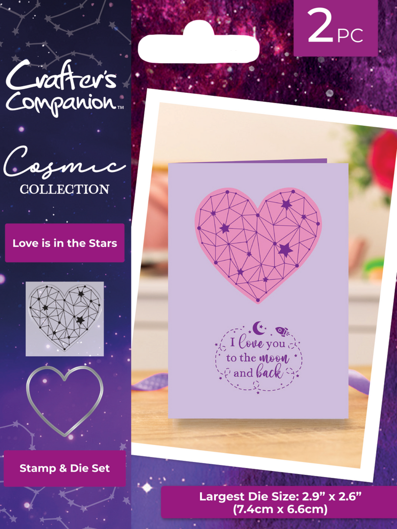 Crafter's Companion - Stamp & Die Set - Love is in the Stars