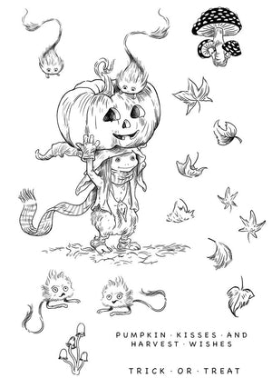 Katkin Krafts - Clear Photopolymer Stamps - Trick or Treat