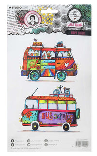 Studio Light - Art By Marlene - Signature Collection - A5 - Clear Stamp Set - Hippie Busses