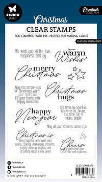 Studio Light - Christmas Essentials - Clear Stamp Set - Christmas Sentiments