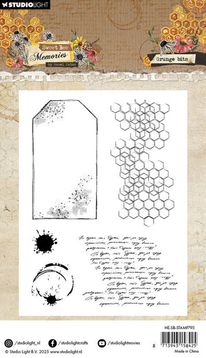 Studio Light - Clear Stamp Set - A6 - Hazel Eaton - Grunge Bits