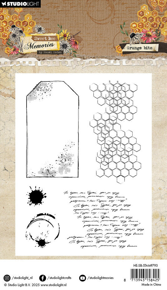 Studio Light - Clear Stamp Set - A6 - Hazel Eaton - Grunge Bits