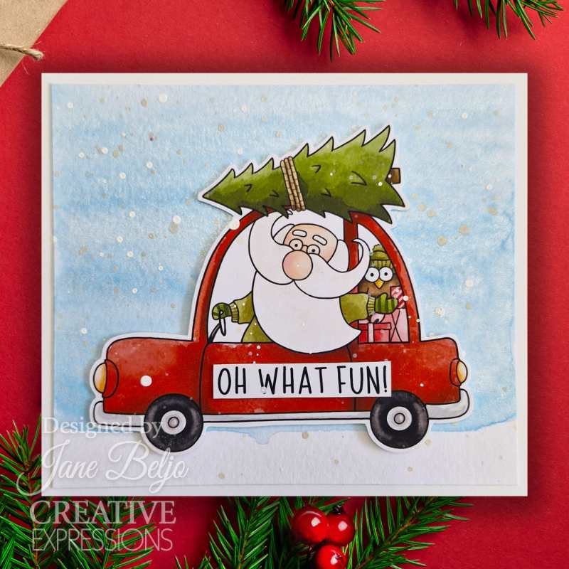 Creative Expressions - 6 x 8 - Clear Stamp Set - Jane's Doodles - St Nick