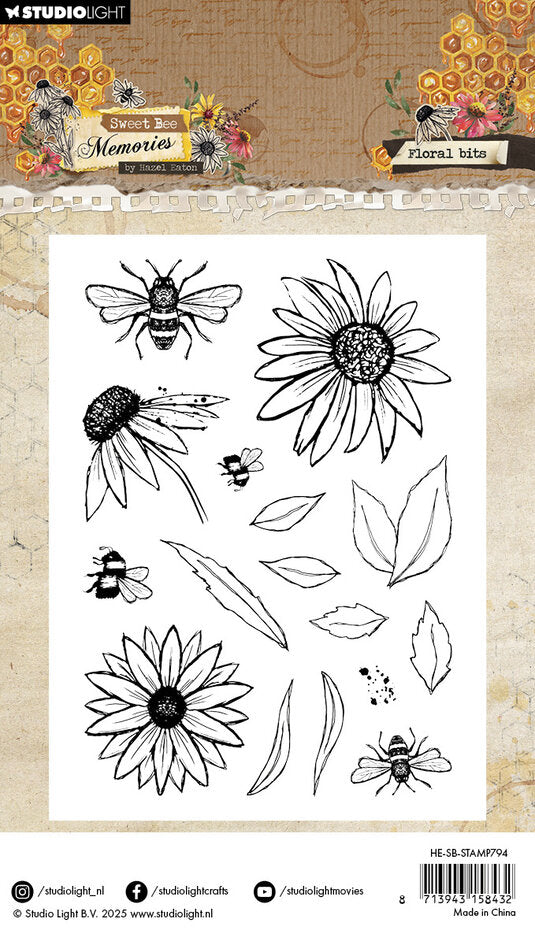 Studio Light - Clear Stamp Set - A6 - Hazel Eaton - Floral Bits