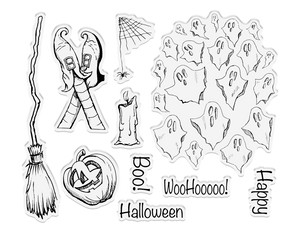 Creative Expressions - A5 - Clear Stamp & Die Set - Sheena Crafts - Through the Window - Halloween