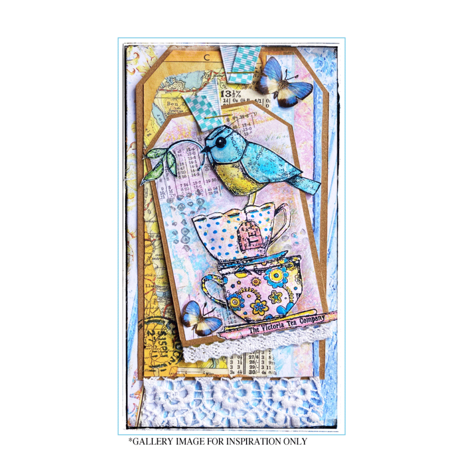 Crafty Individuals - Unmounted Rubber Stamp - 648 - Blue TitBird