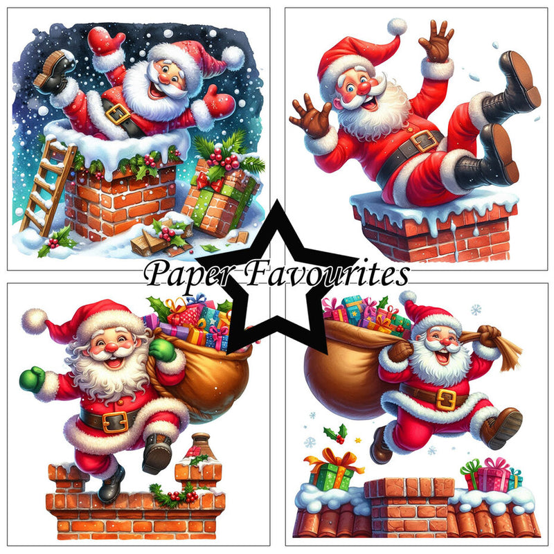 Paper Favourites - Paper Pad - 6 x 6 - Funny Santa