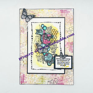 IndigoBlu - A6 - Mike Deakin Art - Cling Mounted Stamp - Journaling Textures 1