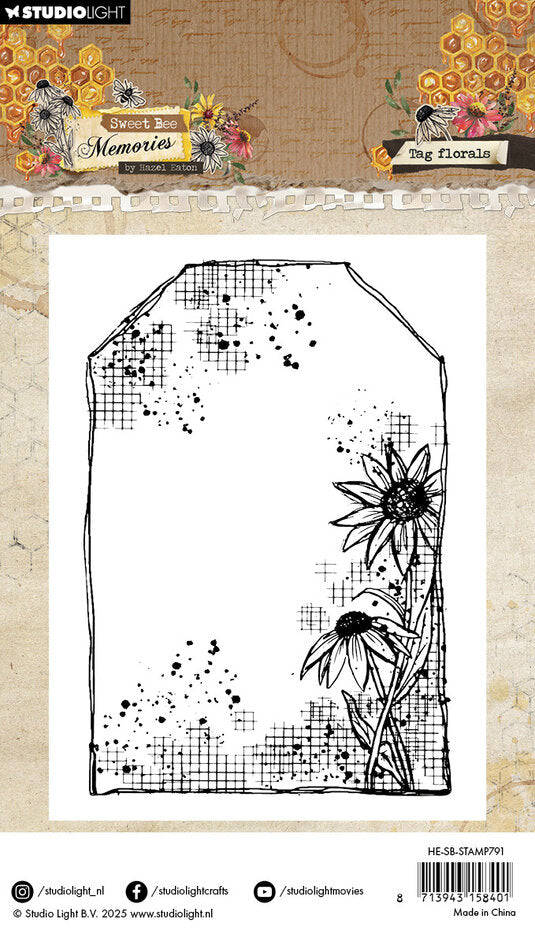 Studio Light - Clear Stamp Set - A6 - Hazel Eaton - Tag Florals