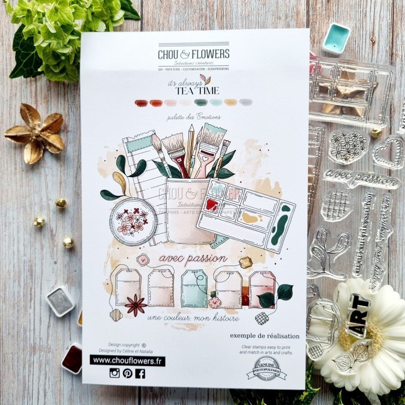 Chou & Flowers - Clear Stamps - A5 - Palette of Emotions