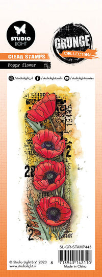 Studio Light - Grunge - Clear Stamp Set - Poppy Flower