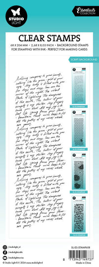 Studio Light - Essentials - Clear Stamp - Script Background 2