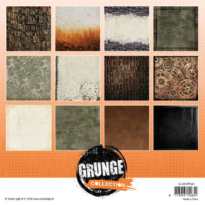 Studio Light - Grunge - 8 x 8 - Grunge Background Papers Paper Pad