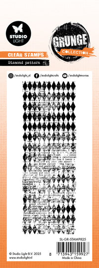 Studio Light - Grunge - Clear Stamp Set - Diamond Pattern