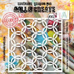 AALL & Create - Stencil - 6x6 - Janet Klein - 205 - Chain Links