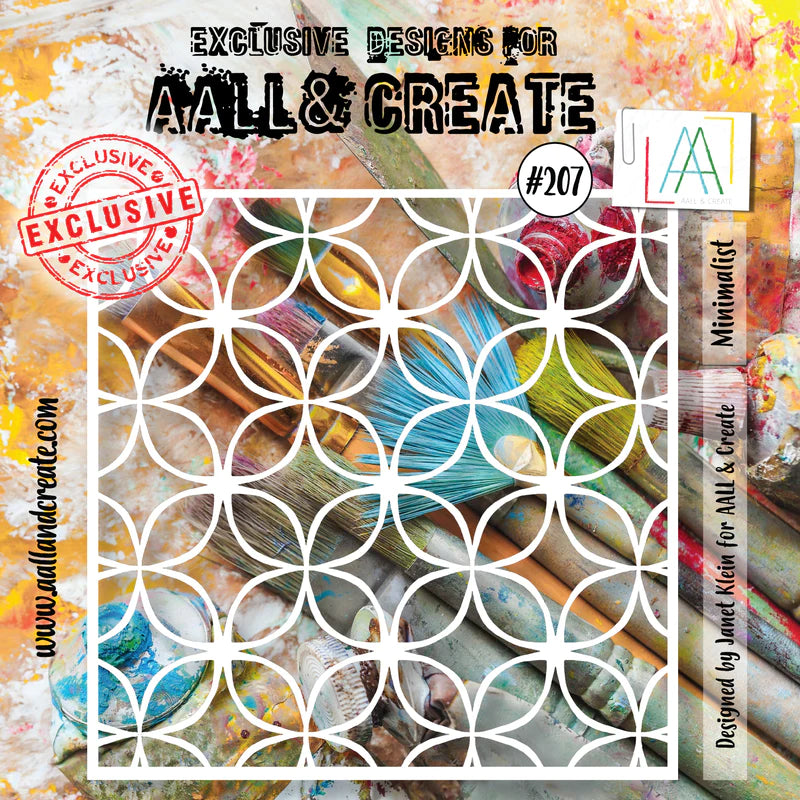 AALL & Create - Stencil - 6x6 - Janet Klein - 207 - Minimalist