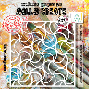 AALL & Create - Stencil - 6x6 - Janet Klein - 209 - Moonlight Sonata