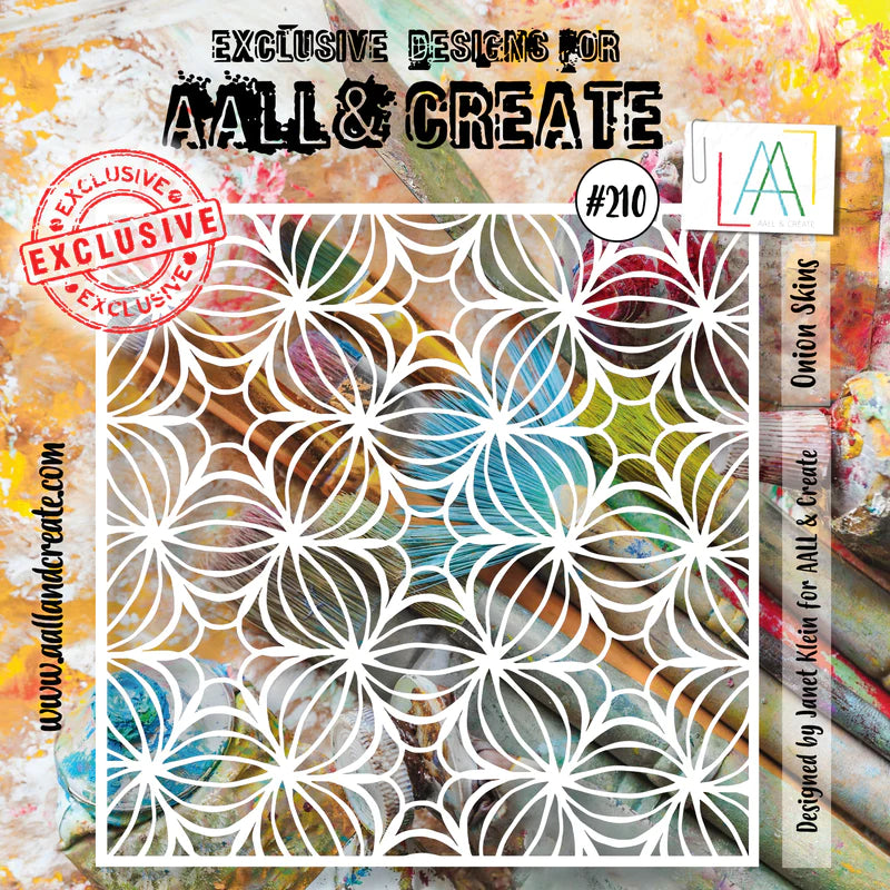 AALL & Create - Stencil - 6x6 - Janet Klein - 210 - Onion Skins