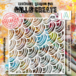 AALL & Create - Stencil - 6x6 - Janet Klein - 211 - Scales