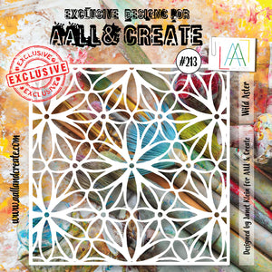 AALL & Create - Stencil - 6x6 - Janet Klein - 213 - Wild Aster