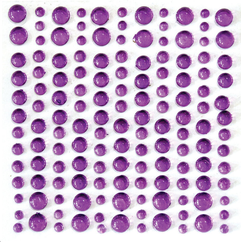 Craft Consortium - Adhesive Pearls - Dew Drops - Purple