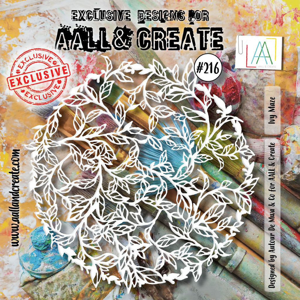AALL & Create - Stencil - 6x6 - Autour De Mwa - 216 - Ivy Maze