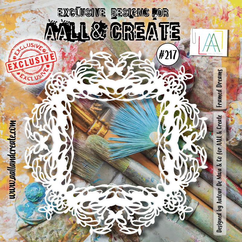 AALL & Create - Stencil - 6x6 - Aurtuor De Mwa - 217 - Framed Dreams