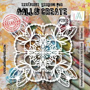AALL & Create - Stencil - 6x6 - Autour De Mwa - 220 - Beaded Lace