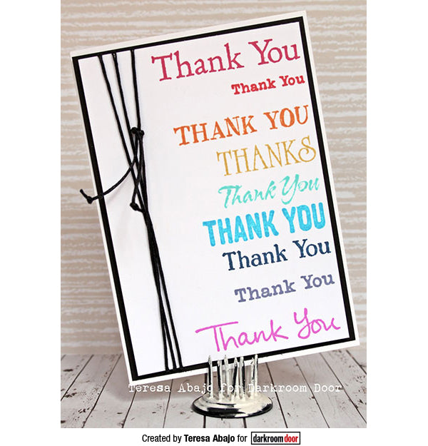 Darkroom Door - Rubber Stamp Set - Thank You