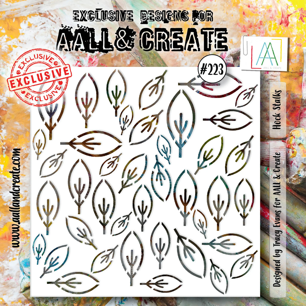 AALL & Create - Stencil - 6x6 - Tracy Evans - 223 - Hock Stalks