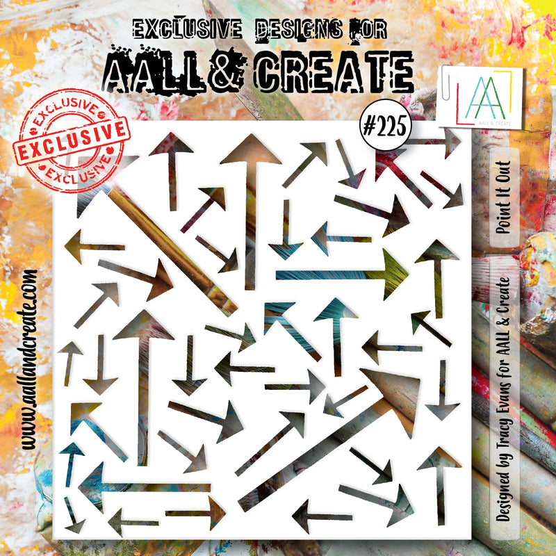 AALL & Create - Stencil - 6x6 - Tracy Evans - 225 - Point It Out