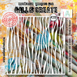 AALL & Create - Stencil - 6x6 - Tracy Evans - 229 - Reeds of Wonder