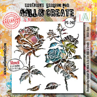 AALL & Create - Stencil - 6x6 - Autour De Mwa - PC-240 - Wild Rose