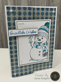 Creative Expressions - DL - Clear Stamp Set - Jamie Rodgers - Winter Wishes Collection - Snowflake Stripes
