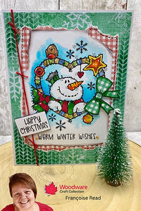 Creative Expressions - Woodware - Clear Stamps - A6 - Woodware - Françoise Read - Snowman Heart