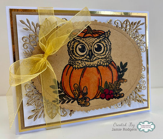 Creative Expressions - A6 - Clear Stamp Set - Autumn Collection - Pumpkin Owl
