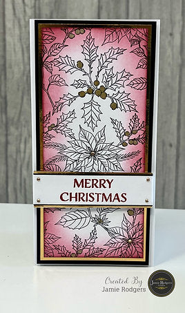 Creative Expressions - DL - Clear Stamp Set - Jamie Rodgers - Winter Wishes Collection - Poinsettia Melody