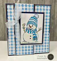 Creative Expressions - DL - Clear Stamp Set - Jamie Rodgers - Winter Wishes Collection - Snowflake Stripes