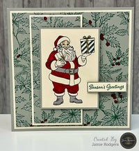 Creative Expressions - DL - Clear Stamp Set - Jamie Rodgers - Winter Wishes Collection - Poinsettia Melody