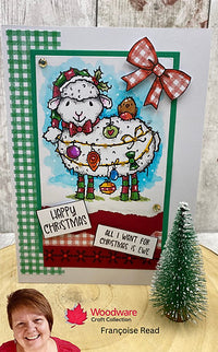 Creative Expressions - Woodware - Clear Stamps - A6 - Woodware - Françoise Read - Ewe Christmas