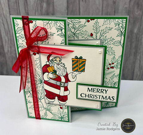 Creative Expressions - DL - Clear Stamp Set - Jamie Rodgers - Winter Wishes Collection - Poinsettia Melody