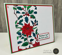 Creative Expressions - DL - Clear Stamp Set - Jamie Rodgers - Winter Wishes Collection - Poinsettia Melody