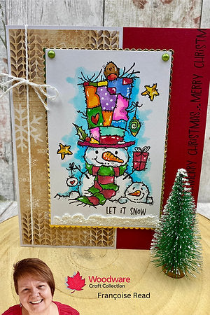 Creative Expressions - Woodware - Clear Stamps - A6 - Woodware - Françoise Read - Snowman Gift