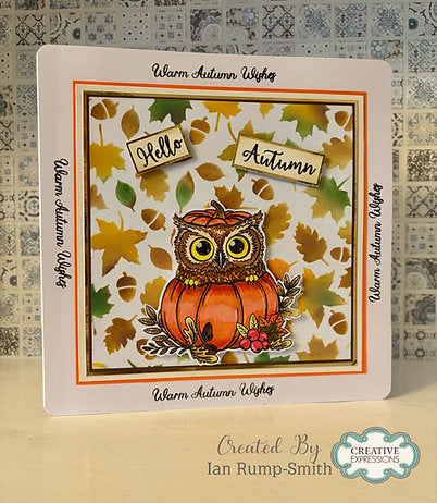 Creative Expressions - A6 - Clear Stamp Set - Autumn Collection - Pumpkin Owl