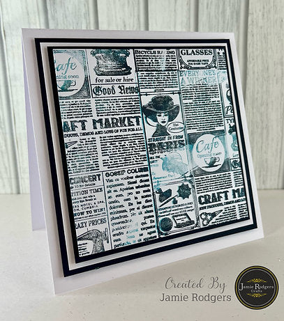 Creative Expressions - DL - Clear Stamp Set - Jamie Rodgers - Essentials Collection - Newsprint, Days Gone By