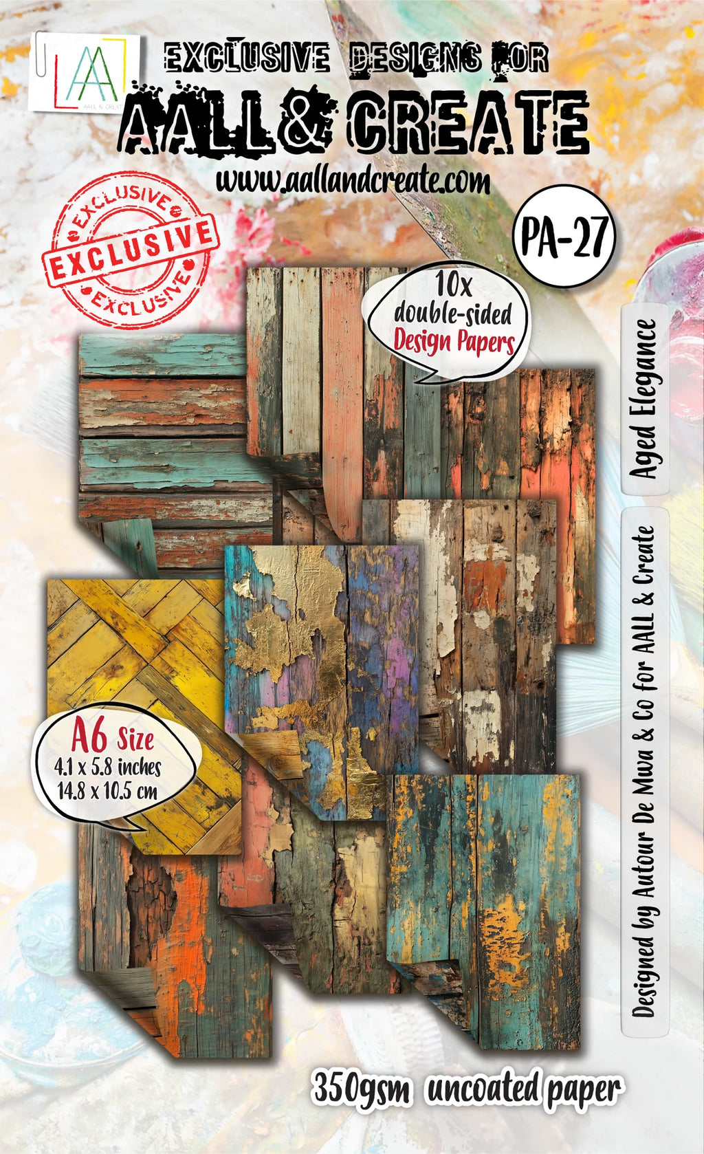 AALL & Create - Design Papers - A6 - PA-74 - Aged Elegance - Autour De Mwa