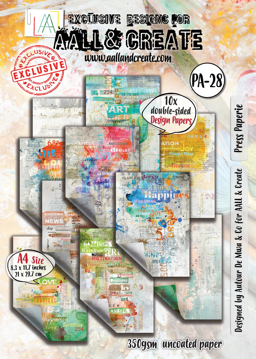 AALL & Create - Design Papers - A4 - PA-28 - Press Paperie - Autour De Mwa