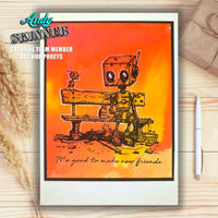 Creative Expressions - Rubber Cling Stamp - Andy Skinner - Bot-ology Spread A Little Kindness