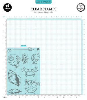 Studio Light - Art By Marlene - Signature Collection - A5 - Clear Stamp Set - Underwater Party